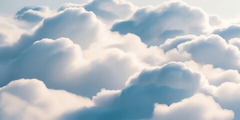 A digital cloud background with layers of soft, fluffy clouds in gradient blue and white tones, evoking a serene and tranquil feel.3