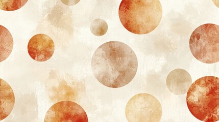 Poster - Abstract Artistic Design with Soft Circles in Warm Tones and Textures