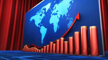 Poster - Professional presentation board with a roadmap for business growth and strategic innovation