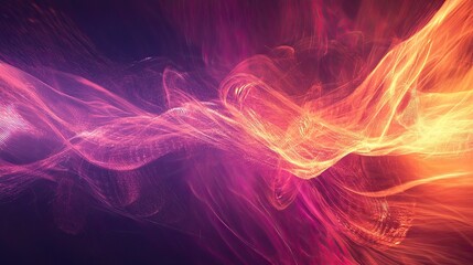 Poster - Abstract energy waves with dynamic motion, symbolizing power and digital evolution. -
