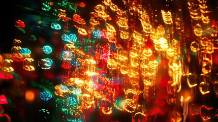 Poster - Abstract motion blur with glowing lights and digital effects, creating a sense of fast-paced energy. -
