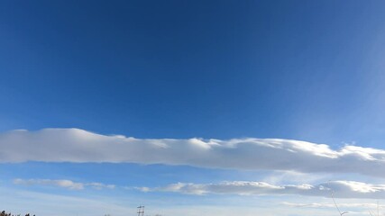 Wall Mural - time-lapse blue sky, cloudscape background. white fluffy clouds generate powerful energy and environ