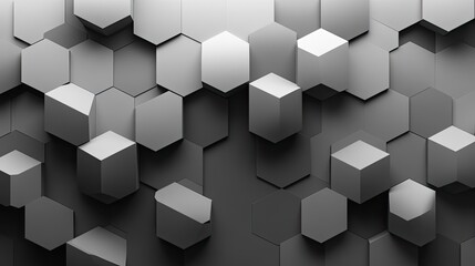 Poster - geometric hexagon pattern with soft gradients, creating a futuristic feel
