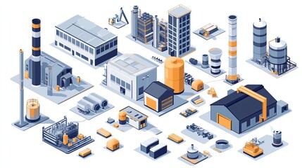 Poster - Graphic resource for factory and industrial use, ideal for manufacturing, engineering, and industrial-themed design concepts