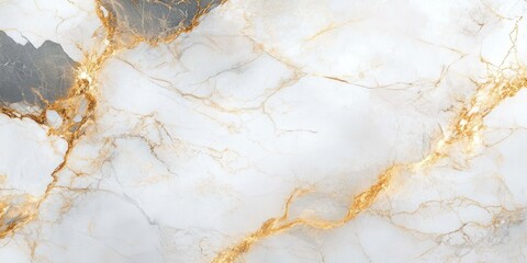 Wall Mural - Minimalist Marble Texture with Golden Veins