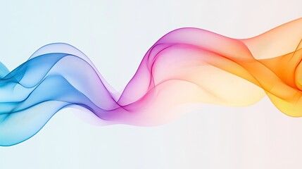 Poster - Rainbow wave abstract background with smooth gradients and vibrant colors, ideal for use in creative designs, event promotions, or joyful visual storytelling