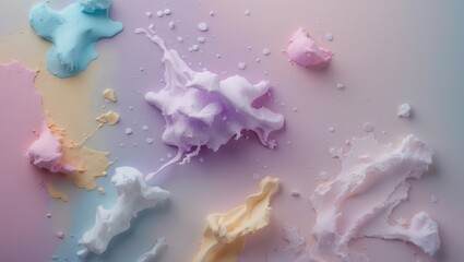 Poster - soft pastel color splashes for your design, featuring an abstract hazy gradient background texture. Love appears in various forms, beautifully suited for books and paper designs, as well as abstrac...