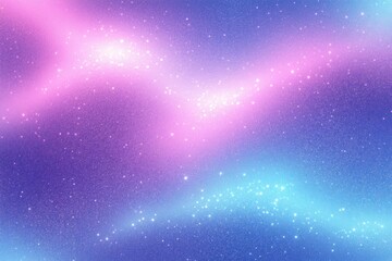 Poster - Pastel Gradient Holographic Background with Crumpled Foil Texture in 80s Retro Futurism Style