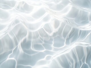 Poster - Ethereal Water Ripple Background with Soft Focus Light Reflection for Spa Product Mockup, Travel and Calming Aesthetic