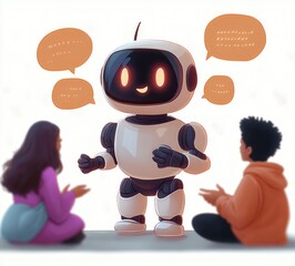 Poster - Cheerful Robot Engaging with Diverse People in a Whimsical Chat Environment