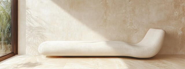 Aufkleber - Abstract Beige Marble Texture with Soft Diffused Lighting for Minimalist Design