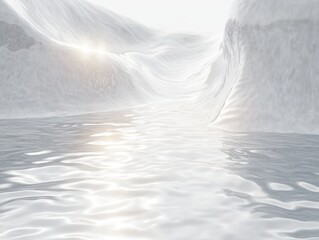 Poster - Water Ripple Texture Background with Soft Reflections and Light Gradients for Spa Travel Product and Wallpaper