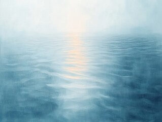 Poster - Calm Water Ripple Background with Sunlight Reflection Abstract Texture for Spa Travel Wallpaper and Product Mockup