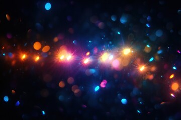 Poster - Colorful Light Flares Abstract Background with Rainbow Crystal Overlays and Defocused Effects