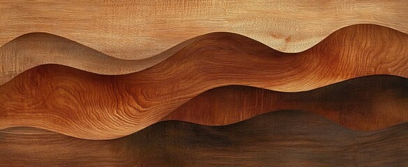 Aufkleber - Abstract Walnut Wood Texture Minimalist Background with Strong Light and Shadow Contrasts