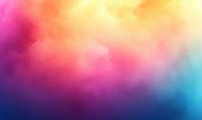 Poster - Abstract Gradient Background Texture Soft Colors Blurred Holographic Noise Vintage Rainbow Design