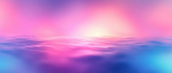 Poster - Abstract Pastel Gradient Banner Background with Holographic Texture and Blurred Grainy Effect