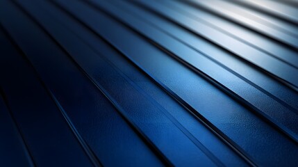 Poster - Abstract image showcasing a blue metal texture with diagonal lines and gradient shades. Ideal for backgrounds and designs. Abstract Blue Metal Texture: Diagonal Lines and Gradient Shades
