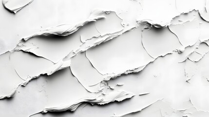 Poster - A close-up of an abstract white textured surface. The image showcases intricate brushstrokes and shadows creating a visually appealing backdrop. Abstract White Texture: A Study in Light and Shadow