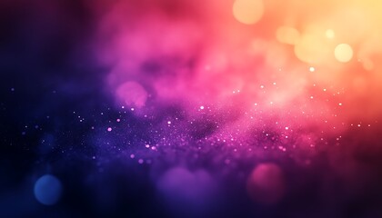 Wall Mural - Colorful abstract backdrop showing vibrant bokeh and glittery particles effects