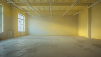 Poster - Sunlit room. empty studio with a soft gradient background