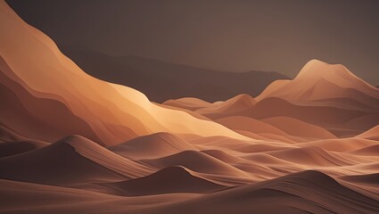 Poster - Gradient of warm hues on a brown backdrop.