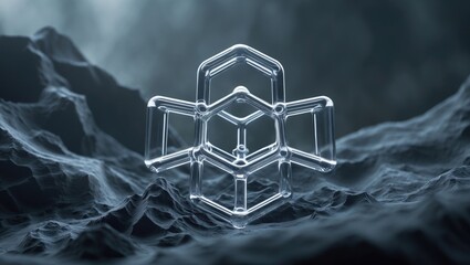 Poster - Hexagonal Carbon Framework of a Nanotube, Illustration Depicting the Structure of a Buckytube