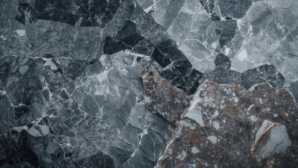 Poster - Granite Marble Background with Textured Design and Available Space for Product or Advertising Text