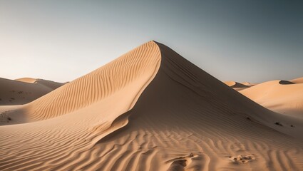 Desert sand hill with a clear background and clipping path