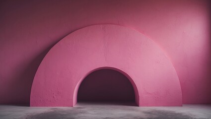 Poster - soft pink arc pattern