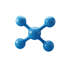 Aufkleber - Abstract Molecule Structure Blue 3D Render Isolated Ultra HD