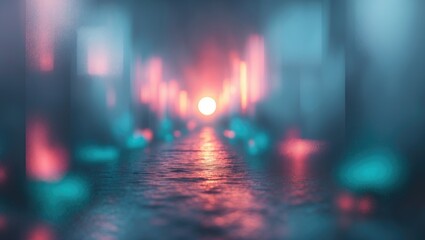 Poster - modern vibrant artwork. Background featuring a blurred pattern effect. graphic template for imaginative abstraction.