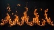 © TheWaterMeloonProjec - Flame Waves on Dark Background: Fiery Burst Texture for Background Banner.