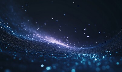 Leinwandbilder - Abstract sparkles create a mystical, ethereal atmosphere against a dark background.