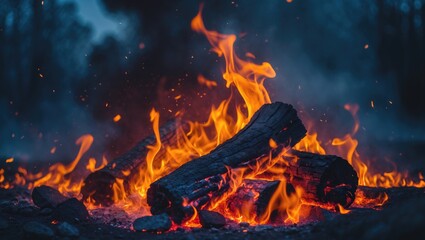 Poster - fiery backdrop radiating heat