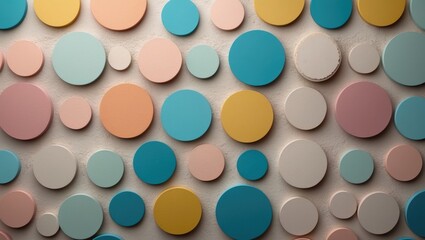 Poster - colorful circles in a playful design. background featuring irregularly shaped dots. geometric shapes