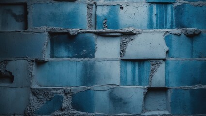 Aufkleber - abstract cement backdrop, blue brick texture, creative ideas for website or banner graphics