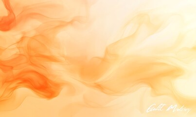 Aufkleber - Soft, abstract orange and cream background with flowing textures and warm hues.