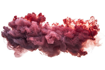 Poster - Ethereal Abstract Cloud of Pink and Red Smoke on a Transparent Background