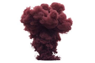 Poster - Vibrant Purple Smoke Explosion Against a Black Background for Creative Use