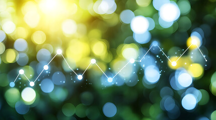 Poster - Analyzing data trends through abstract visualization digital space graphic design bright environment aesthetic perspective