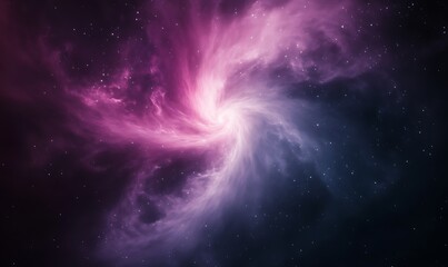 Aufkleber - Vibrant cosmic swirl of purple and blue gases against a starry backdrop.