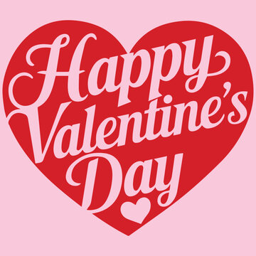 happy valentine's day, Happy Valentines Day Calligraphy Banner with Hearts, happy valentine's day typography