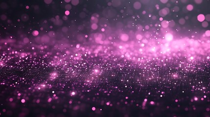 Poster - Vibrant pink glittering particles create a dreamy and magical atmosphere.