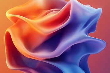 Poster - Stunning abstract fabric in vibrant colors creates a mesmerizing layered look perfect for digital art : Generative AI