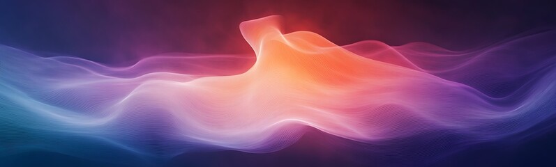 Poster - Abstract wavy patterns with vibrant colors and a digital feel, creating a dynamic visual experience.