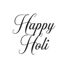 Fototapete - Happy Holi Hand drawn calligraphy and brush pen lettering with white Background. Vector illustration. EPS 10/AI