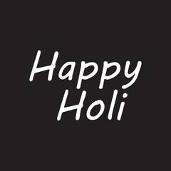Fototapete - Happy Holi Hand drawn calligraphy and brush pen lettering with white Background. Vector illustration. EPS 10/AI