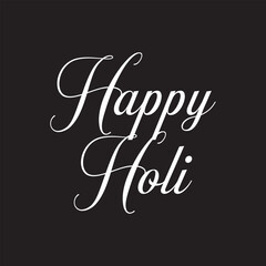 Fototapete - Happy Holi Hand drawn calligraphy and brush pen lettering with white Background. Vector illustration. EPS 10/AI