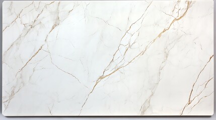 Aufkleber - Elegant white marble surface with subtle gold veining and a polished finish.
